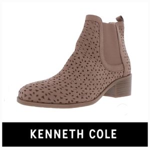 Kenneth Cole Reaction Glimmery Lazer Cut Chelsea Booties